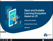 Friday 01.07.2022 - 11:15 11:45 - Open and Scalable Learning Environments based on LTI – Austrian Case Studies (Bernd Simon) Preview