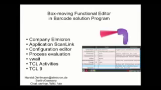 Friday 21.07.2023 - 09:00 - 09:15 - Box-moving Functional Editor in Barcode solution Program (Harald Oehlmann) Preview